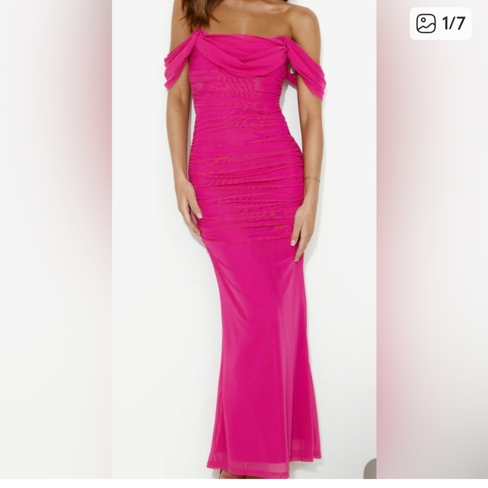 Hello Molly Vibrant Pink Strapless Dress